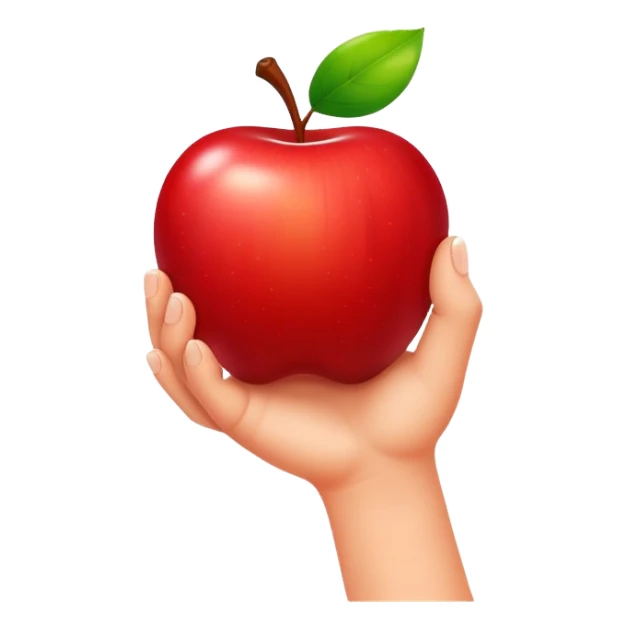 Finger in a apple  sticker