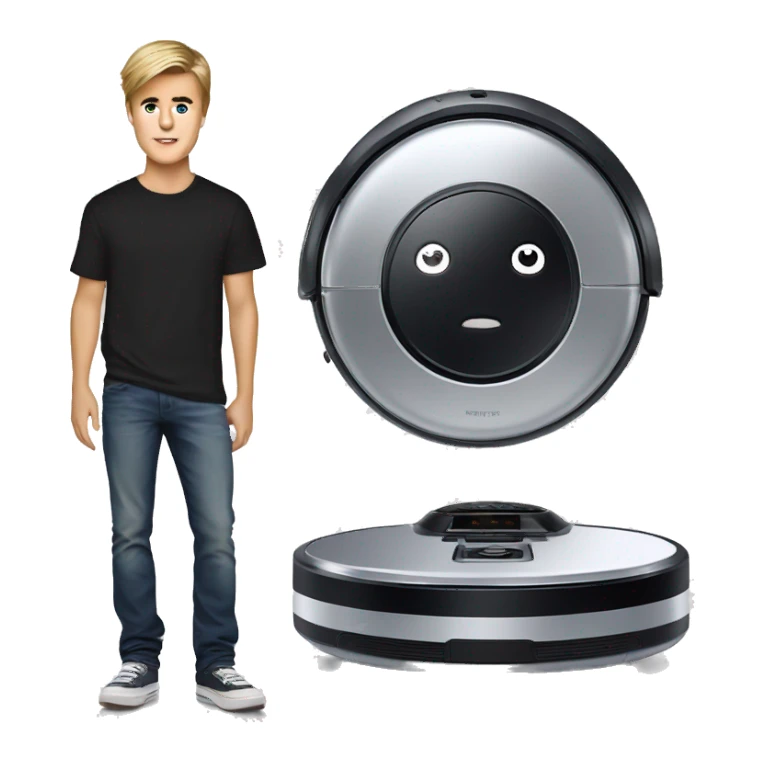 Justin Bieber as a robot vacuum  sticker
