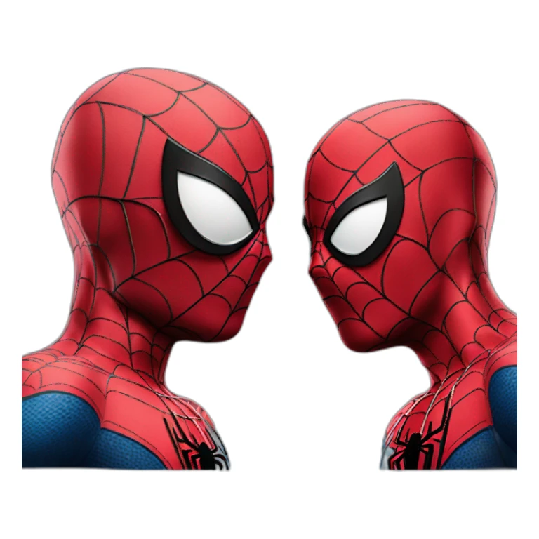 two spiderman pointing at each other sticker