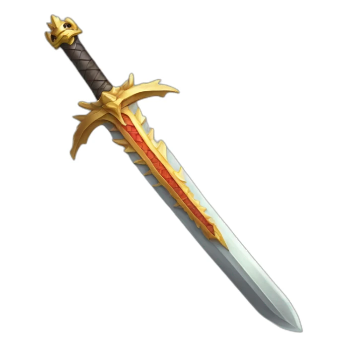 Dragon sword sticker