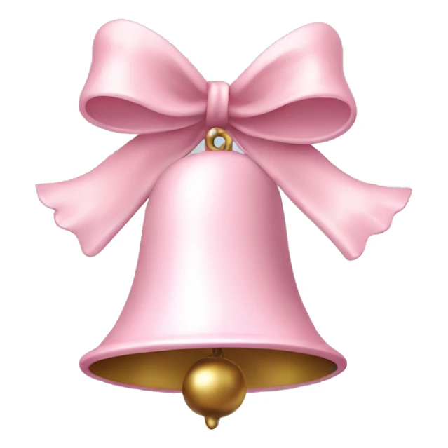 Light pink Christmas bells sticker