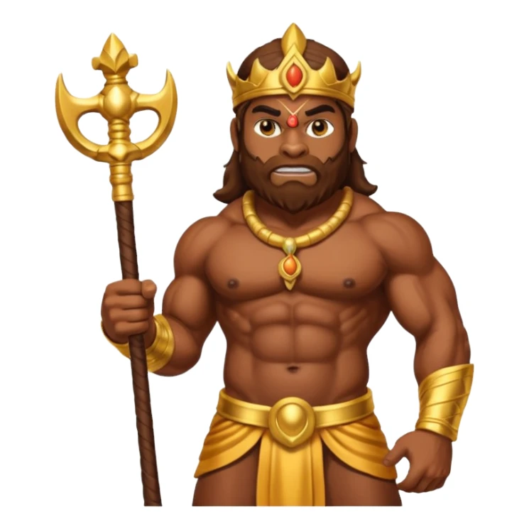 Hanumanji and mace sticker