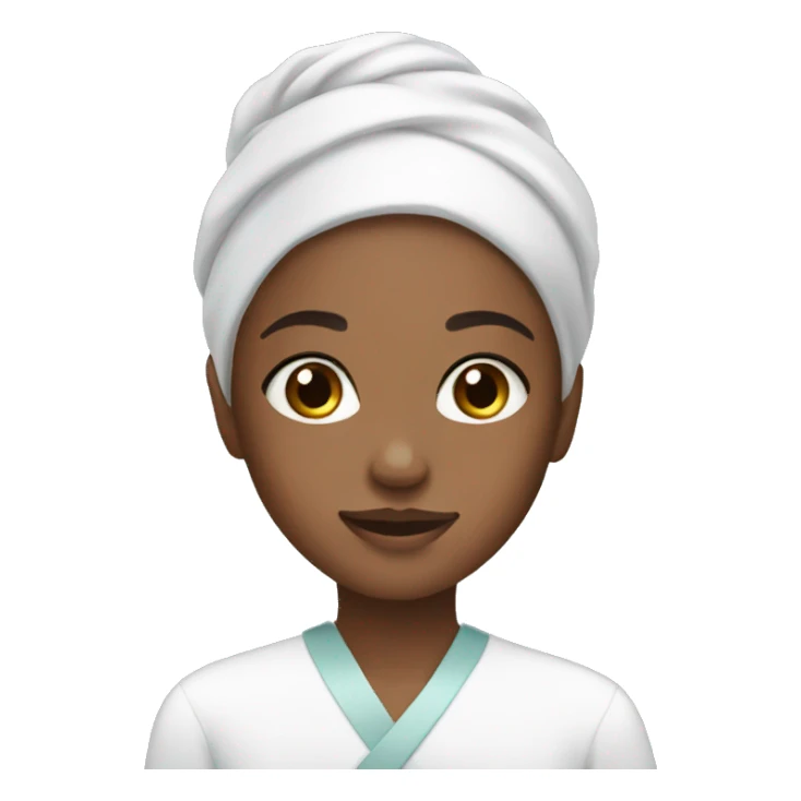 Girl doing skin care sticker