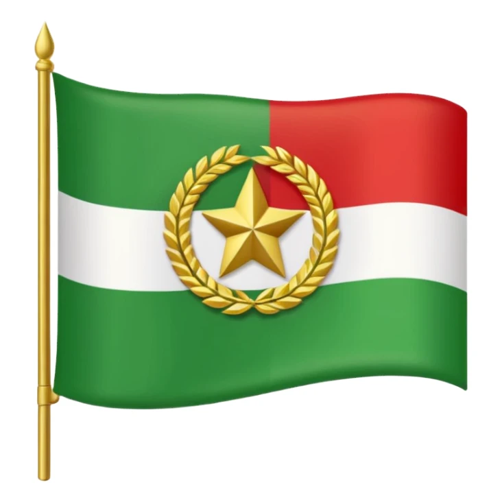 чеченский флаг, зеленый, белый, красный sticker