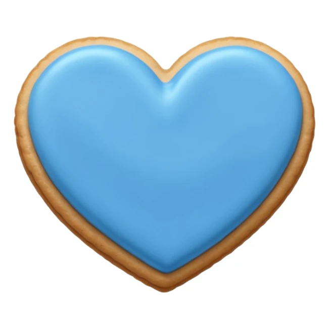 blue heart with a cookie sticker