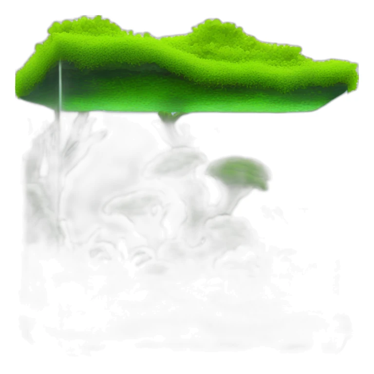 Moss in aquarium aquascape sticker