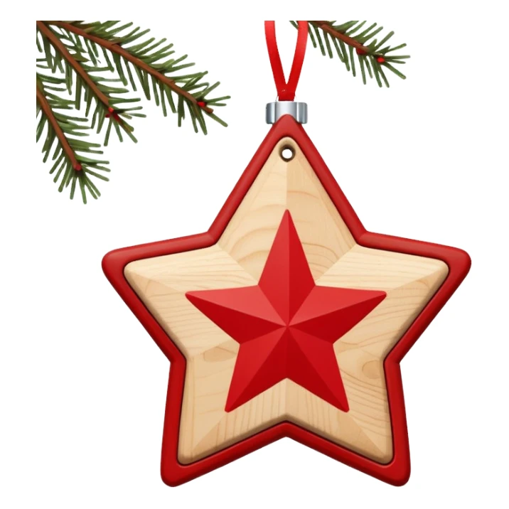 scandi style christmas ornament  sticker