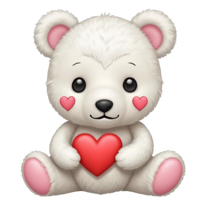 Oso de peluche blanco cute sticker