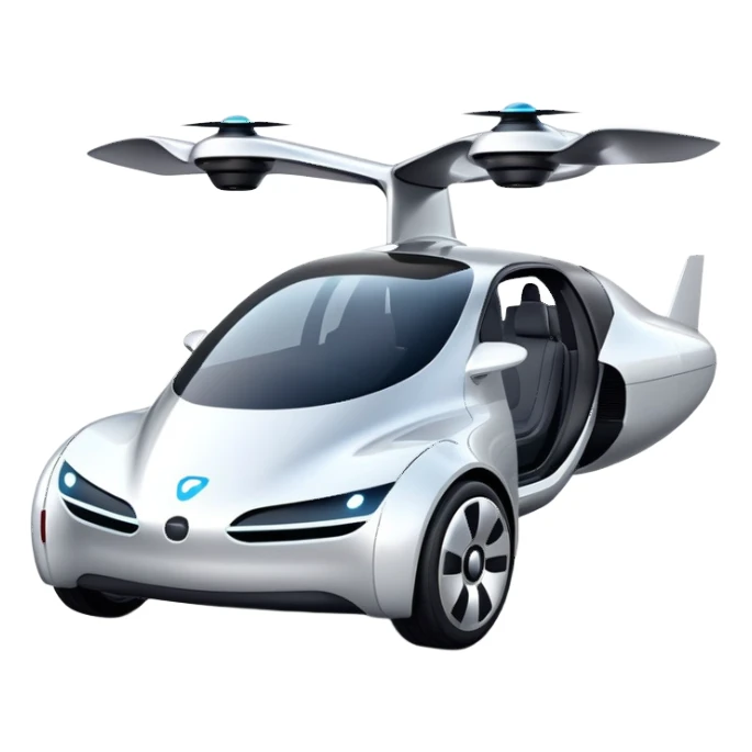 self-driving flying car prototype for 2025 sticker