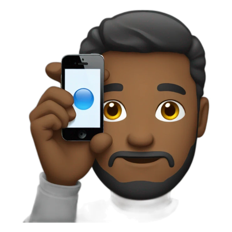 Man holding iPhone sticker