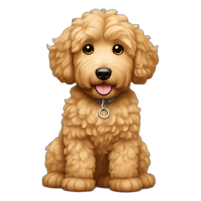 Goldendoodle wavy hair teddy bear cut sticker