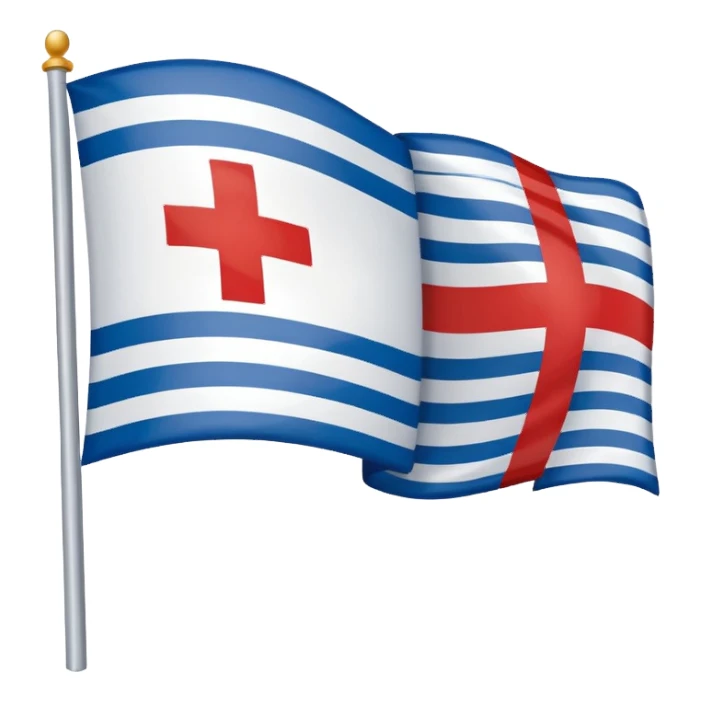 Greece flag without blue stripes, only white stripes sticker