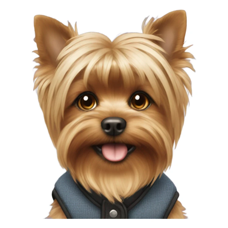 yorki wearing a vest sticker