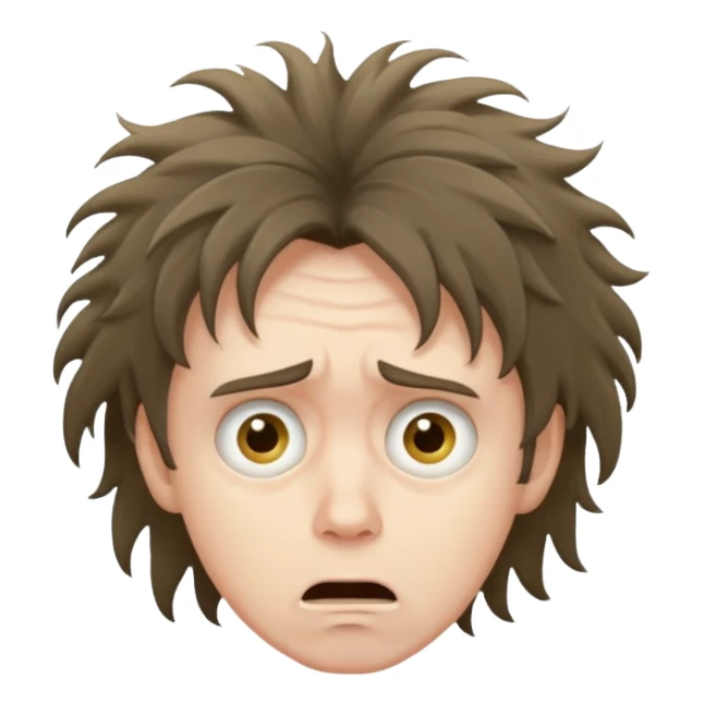 Scared goober man sticker