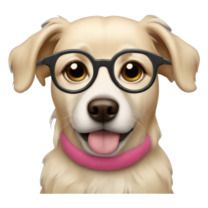 dog wearing luna lovegood glasses sticker