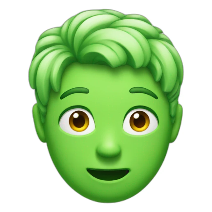 green sour face emoji sticker
