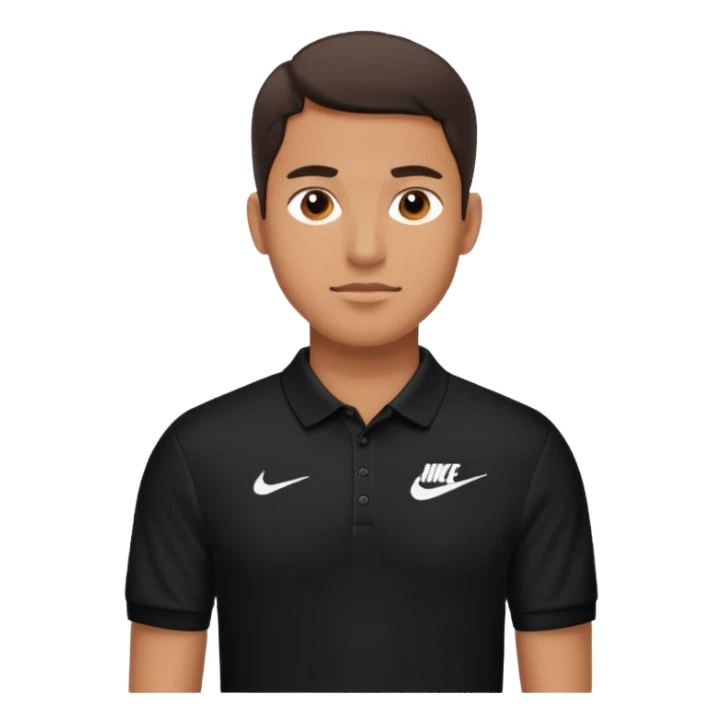 Hombre con cuellito nike sticker