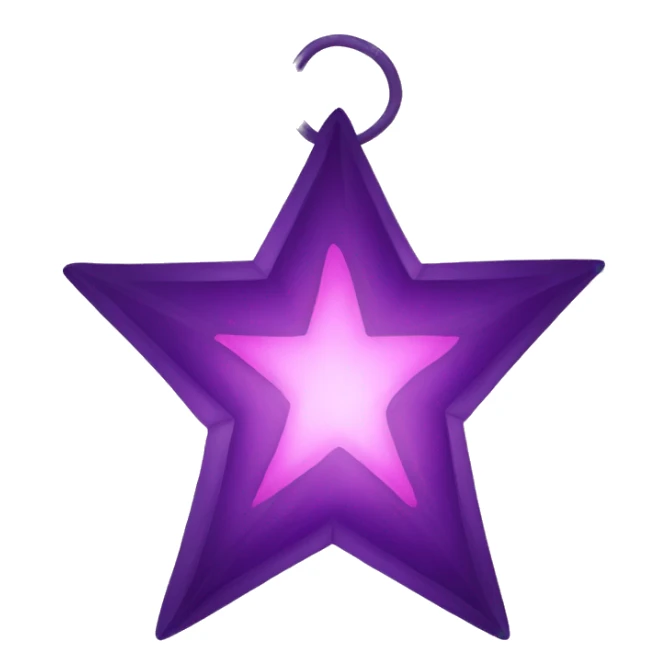purple and pink star lantern  sticker