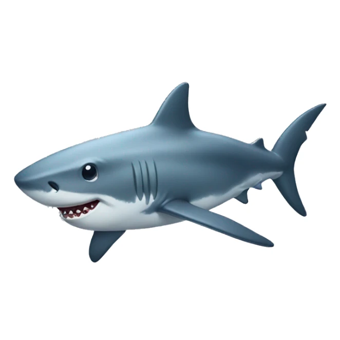 shark with mustache sticker