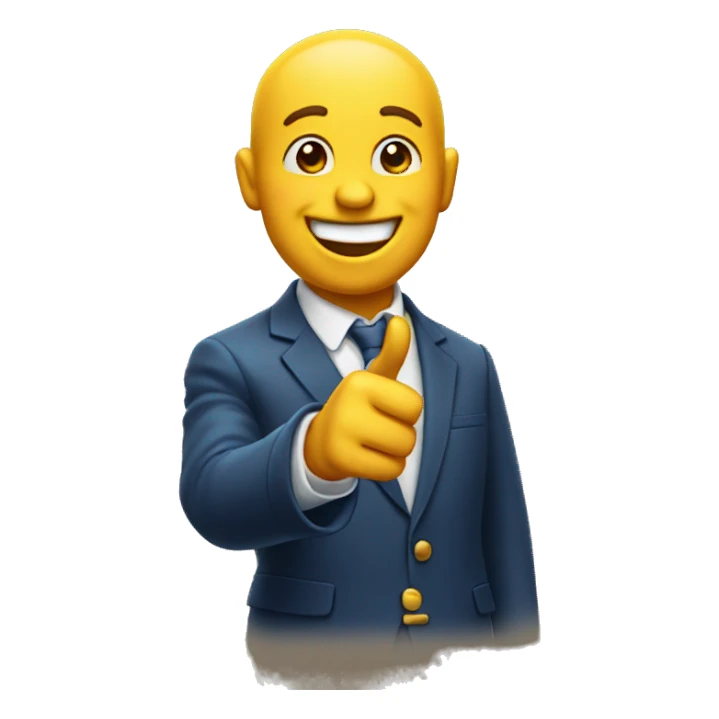 Pointing an laughing emoji sticker