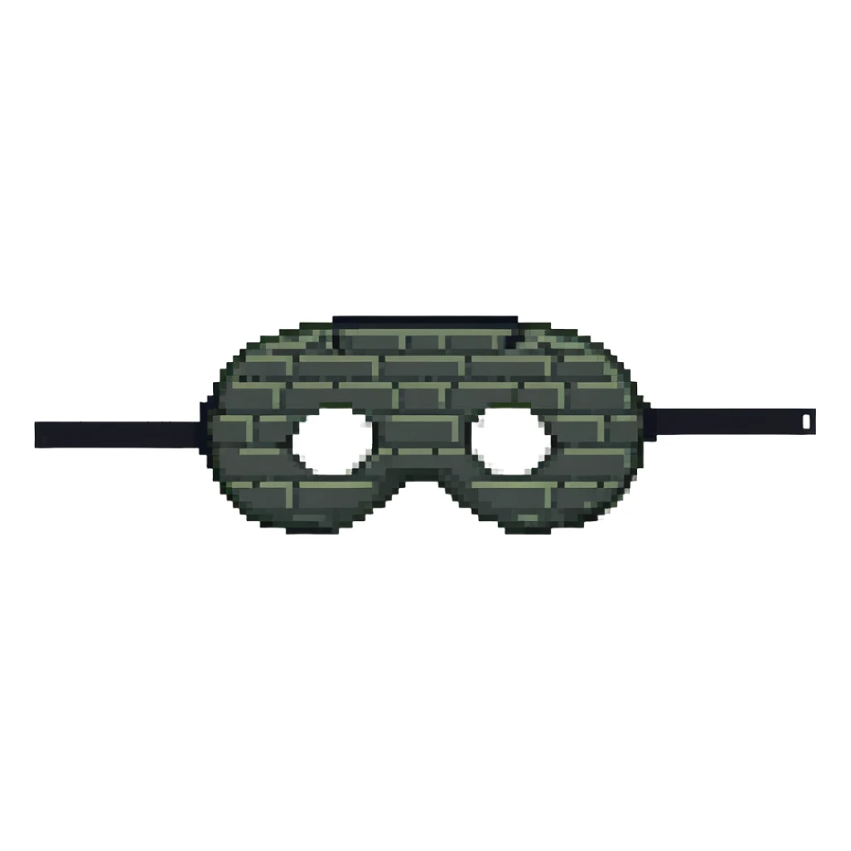 black eye mask sticker