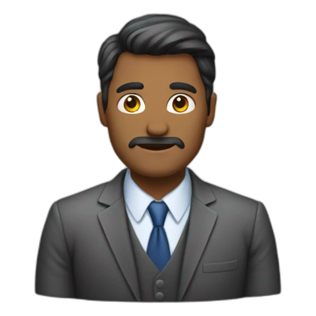 hombre en oficina sticker