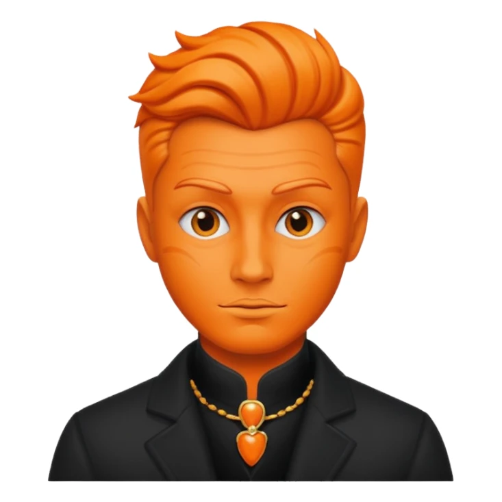 Orange cat man with black pompadour  sticker