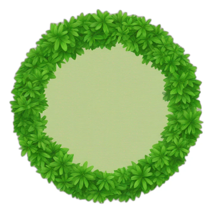 greenery in a circular shape sticker