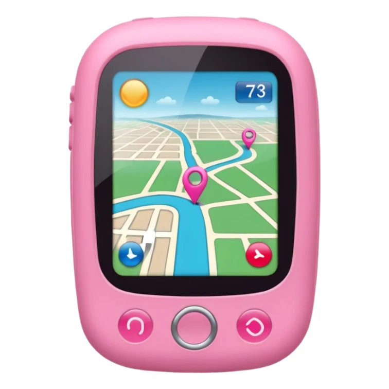 pink gps sticker