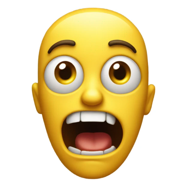 emoji screaming sticker