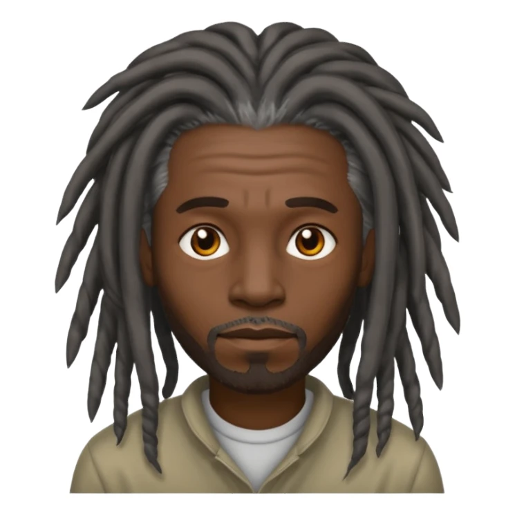 Homem negro de rasta grisalhos sticker