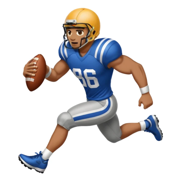 Football player Stiff arm while running sticker