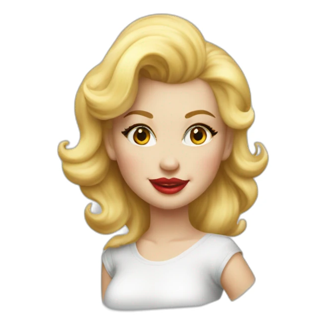 pin up blond moto sticker