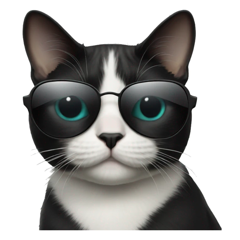 Tuxedo cat with sunglasses sticker