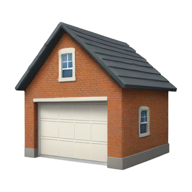 Brick home garage on side sticker