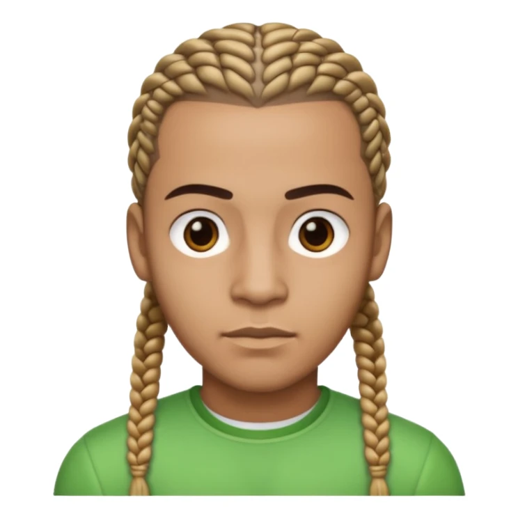 light skin man with cornrows sticker