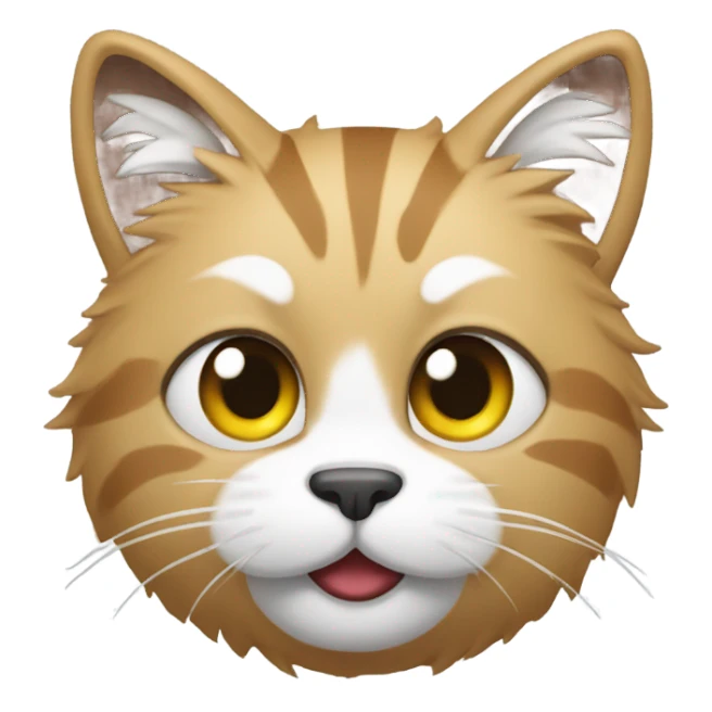 Cat with face pack sticker