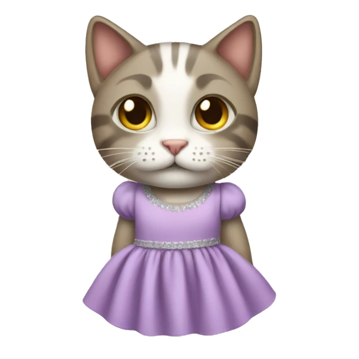 A cat wearing a dress  sticker