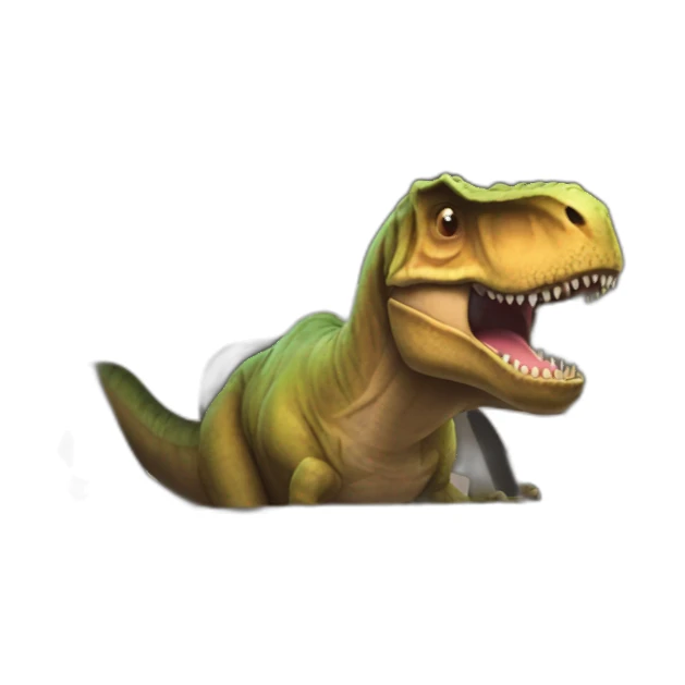t rex ride a car sticker