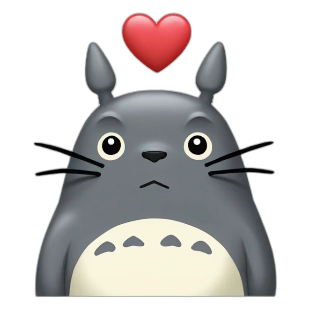 Totoro-heart sticker