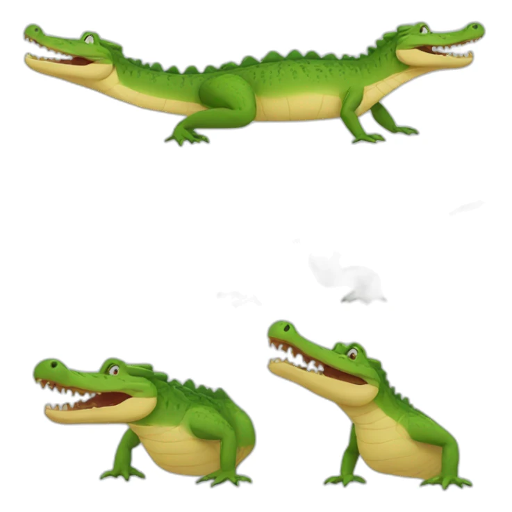 Crocodile one piece sticker