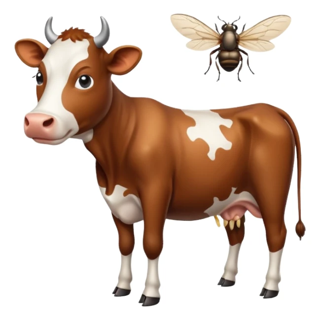 a cow who is hot sticker