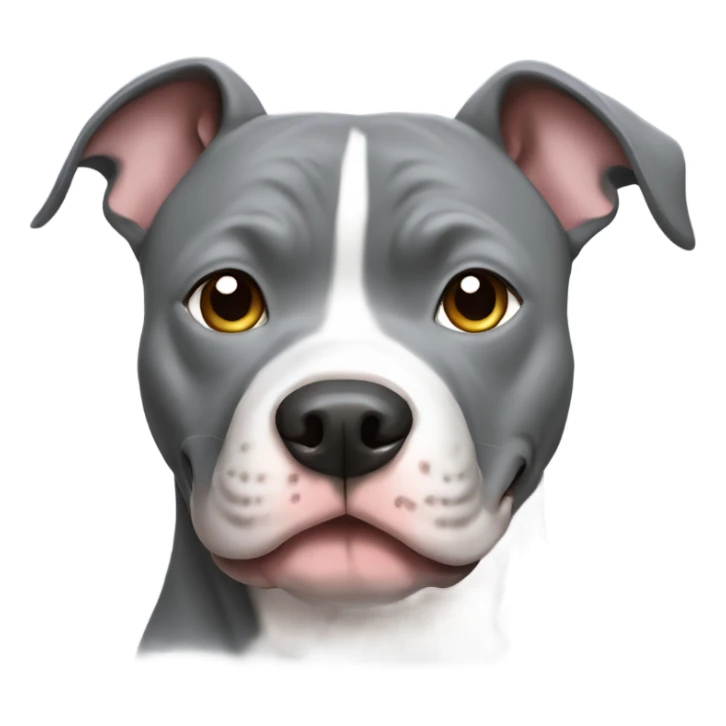 grey pitbull sticker