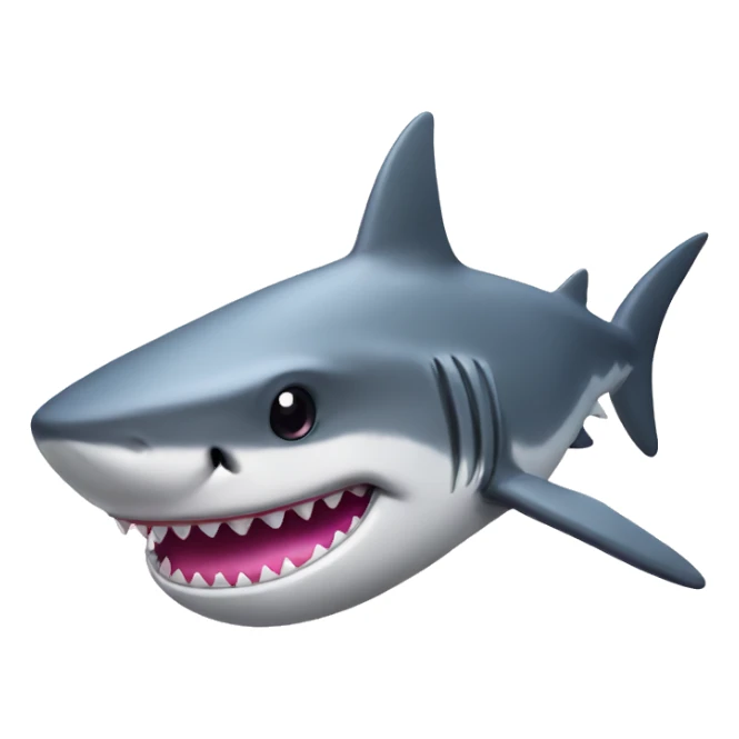 shark with pink nose sticker