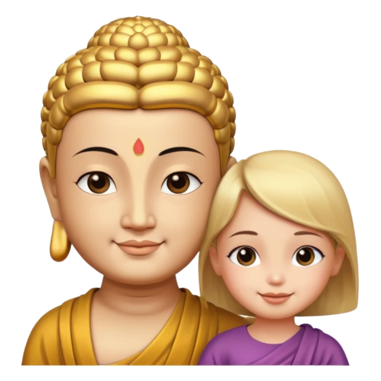 Buddha with a small girl  sticker