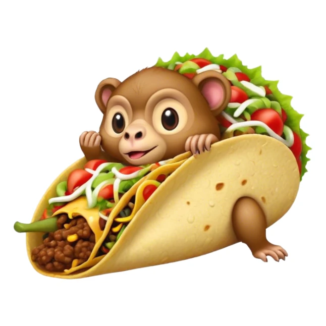 singe avec un tacos  sticker