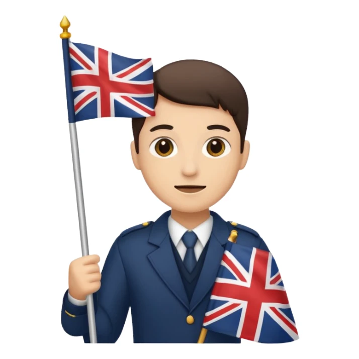 Holding a flag sticker