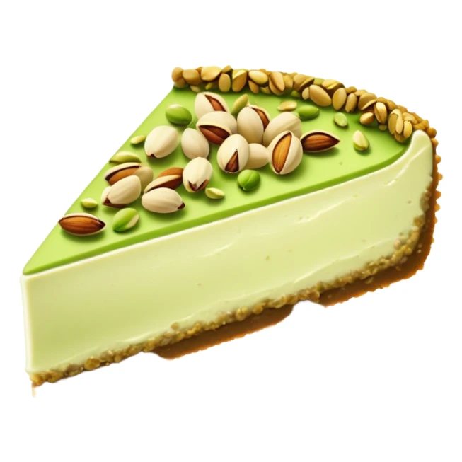 Pistachio almond cheesecake slice sticker