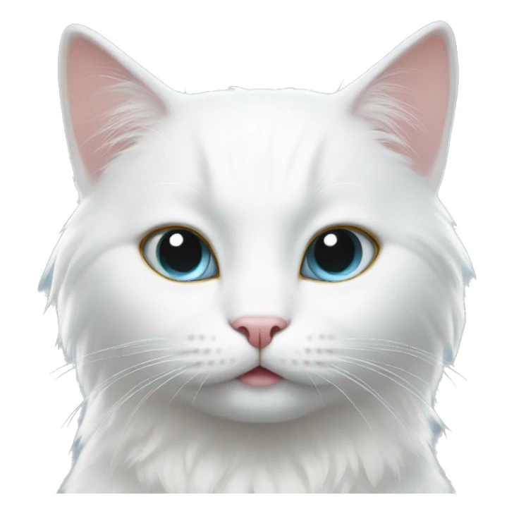 White cat with halo  sticker