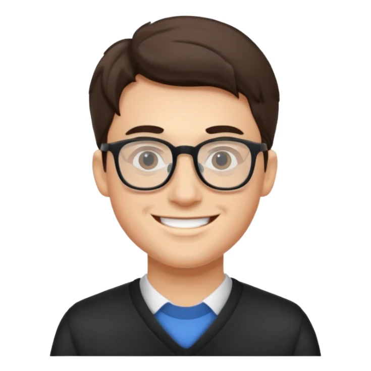 smilling student (man) sticker